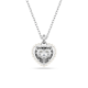 Pingente Swarovski Hyperbola Coração Branco Lacado a ródio