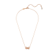 Pingente Swarovski Hyperbola Pavé Infinity Branco Lacado a rosa dourado