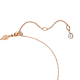Pingente Swarovski Hyperbola Pavé Infinity Branco Lacado a rosa dourado
