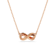 Pingente Swarovski Hyperbola Pavé Infinity Branco Lacado a rosa dourado