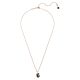 Pingente Swarovski Swan Cisne Pequeno Preto Lacado a rosa dourado 
