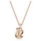 Pingente Swarovski Swan Cisne Pequeno Preto Lacado a rosa dourado 