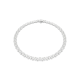 Colar Swarovski Matrix Lapidação pera Branco Lacado a ródio
