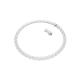 Colar Swarovski Matrix Lapidação pera Branco Lacado a ródio