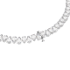 Colar Swarovski Matrix Lapidação pera Branco Lacado a ródio