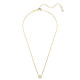 Pingente Swarovski Imber Lapidação redonda Branco Lacado a dourado