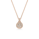 Pingente Swarovski Meteora Branco Lacado a rosa dourado