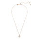 Pingente Swarovski Meteora Branco Lacado a rosa dourado