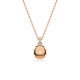 Pingente Swarovski Meteora Branco Lacado a rosa dourado