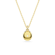 Pingente Swarovski Meteora Branco Lacado a dourado