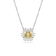 Pingente Swarovski Idyllia Flor Amarelo Lacado a ródio