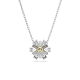 Pingente Swarovski Idyllia Flor Amarelo Lacado a ródio