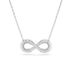 Pingente Swarovski Hyperbola Infinity Branco Lacado a ródio