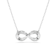 Pingente Swarovski Hyperbola Infinity Branco Lacado a ródio
