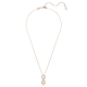 Pingente Swarovski Hyperbola Infinity Branco Lacado a rosa dourado