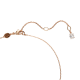 Pingente Swarovski Hyperbola Infinity Branco Lacado a rosa dourado