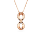 Pingente Swarovski Hyperbola Infinity Branco Lacado a rosa dourado