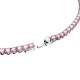 Colar Swarovski Matrix Tennis Lapidação redonda Rosa Lacado a ródio