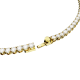 Colar Swarovski Matrix Tennis Lapidação redonda Branco Lacado a dourado