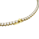 Colar Swarovski Matrix Tennis Lapidação redonda Branco Lacado a dourado