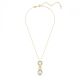 Pingente Swarovski Dextera Combinação de lapidações Branco Lacado a dourado