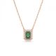 Colar Swarovski Millenia Lapidação octogonal Verde Lacado a rosa dourado