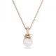 Pingente Swarovski Originally Branco Lacado a rosa dourado