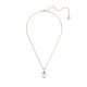 Pingente Swarovski Originally Branco Lacado a rosa dourado
