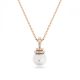 Pingente Swarovski Originally Branco Lacado a rosa dourado