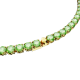 Colar Swarovski Matrix Tennis Lapidação redonda Médio Verde Lacado a dourado