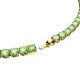 Colar Swarovski Matrix Tennis Lapidação redonda Médio Verde Lacado a dourado