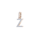 Charm Swarovski Remix Collection Z Branco Lacado a rosa dourado