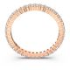 Anel Swarovski Vittore Lapidação redonda Branco Acabamento em rosa dourado 55