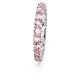 Anel Swarovski Matrix Lapidação redonda Rosa Lacado a ródio 55