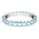 Anel Swarovski Matrix Lapidação redonda Azul Lacado a ródio 55