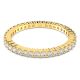 Anel Swarovski Vittore Lapidação redonda Branco Acabamento em dourado 60