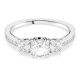Anel Swarovski Attract Trilogy Lapidação redonda Branco Acabamento em prata 55