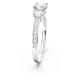 Anel Swarovski Attract Trilogy Lapidação redonda Branco Acabamento em prata 55