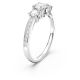 Anel Swarovski Attract Trilogy Lapidação redonda Branco Acabamento em prata 55