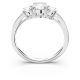 Anel Swarovski Attract Trilogy Lapidação redonda Branco Acabamento em prata 55