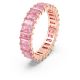 Anel Swarovski Matrix Lapidação Baguete Rosa Lacado a rosa dourado 58