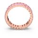 Anel Swarovski Matrix Lapidação Baguete Rosa Lacado a rosa dourado 58