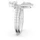 Anel Swarovski Ortyx Cortes mistos Branco Banhado a Ródio 60