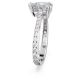 Anel Swarovski cocktail Millenia Lapidação em forma de pera Pavé Branco Lacado a ródio 50