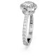 Anel Swarovski cocktail Constella Lapidação redonda Pavé Branco Lacado a ródio 55