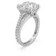 Anel Swarovski cocktail Constella Lapidação quadrada Pavé Branco Lacado a ródio 52