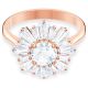 Anel Swarovski Sunshine Combinação de lapidações Sol Branco Lacado a rosa dourado 52