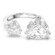Anel Swarovski Cocktail Millenia Corte Trilliant Branco Banhado a Ródio 58