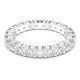 Anel swarovski Vittore XL Lapidação redonda Branco Lacado a ródio 55