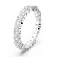 Anel swarovski Vittore XL Lapidação redonda Branco Lacado a ródio 55